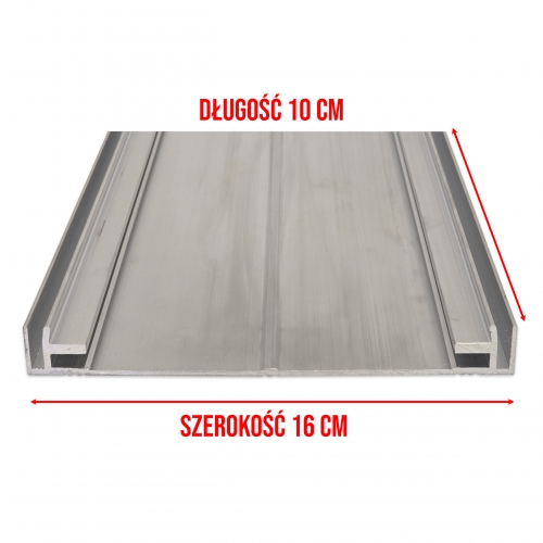 Profil Aluminiowy Radiator 16 cm szeroki - 160 mm - nie malowany - 10 cm długości